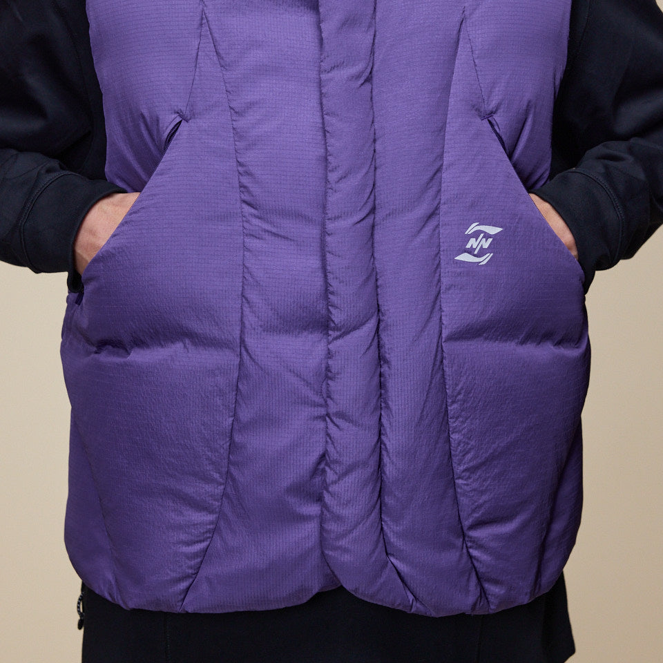 NINEpointNINE x LI-NING - Tiles Puffer Down Vest - Grape