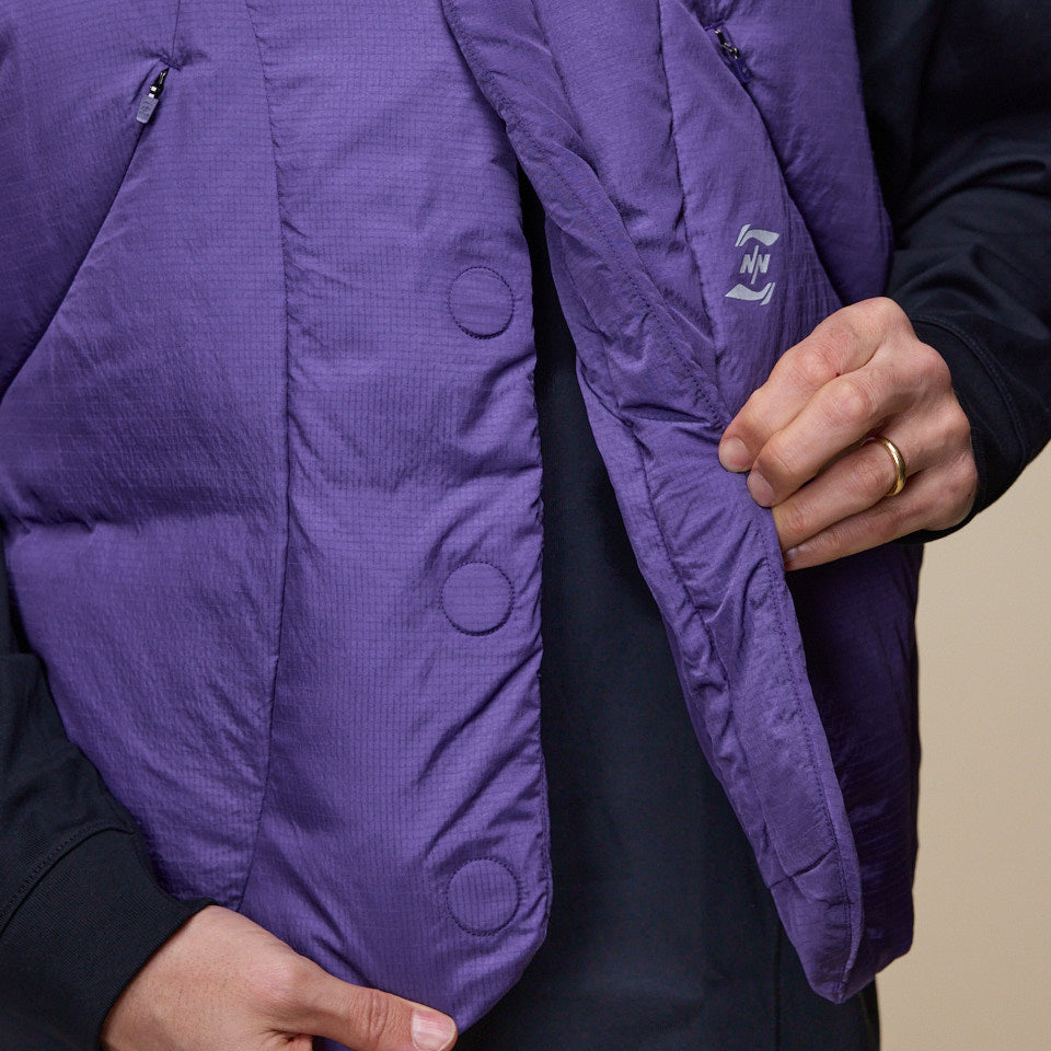 NINEpointNINE x LI-NING - Tiles Puffer Down Vest - Grape