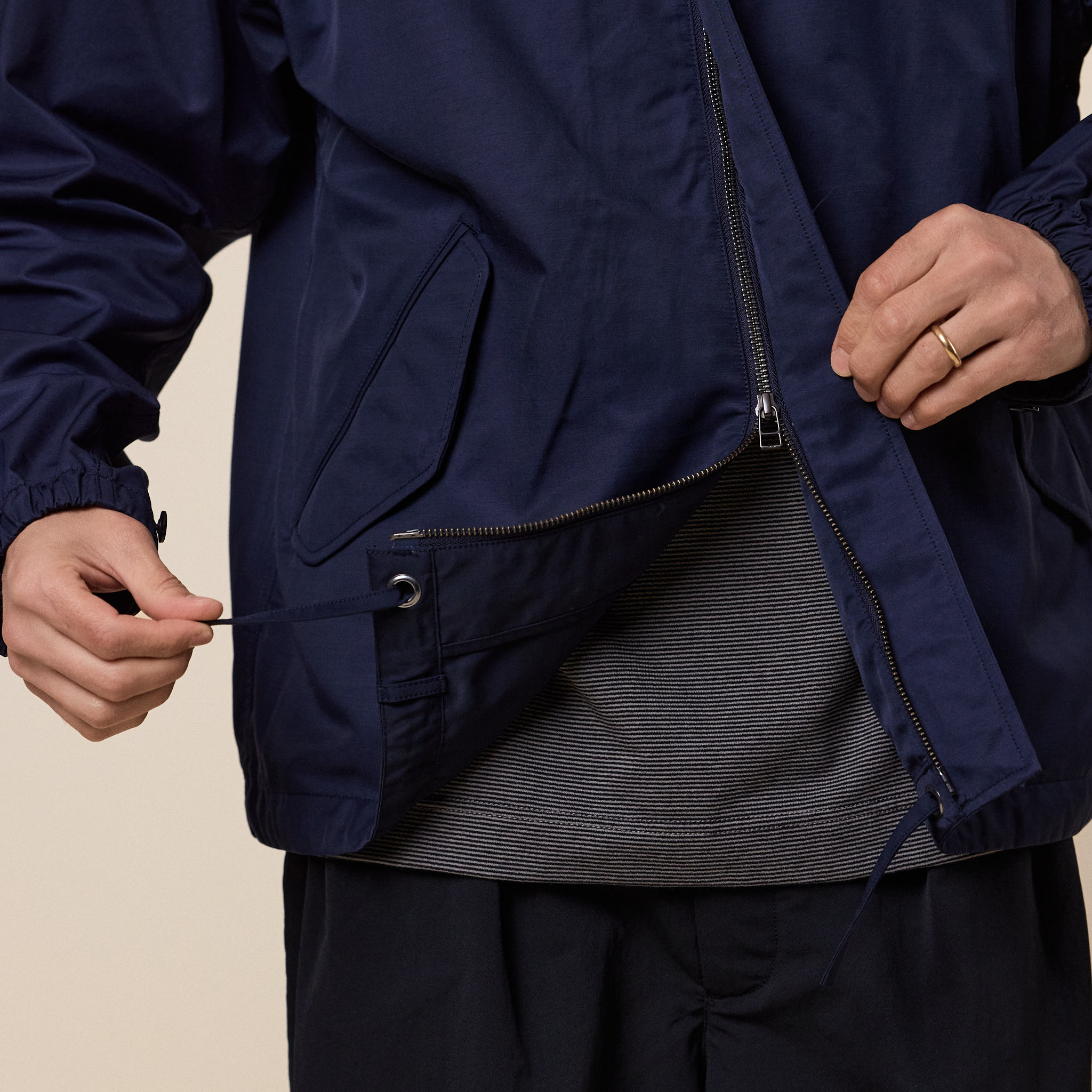 Nanamica - Nylon Twill Hooded Jacket - Navy