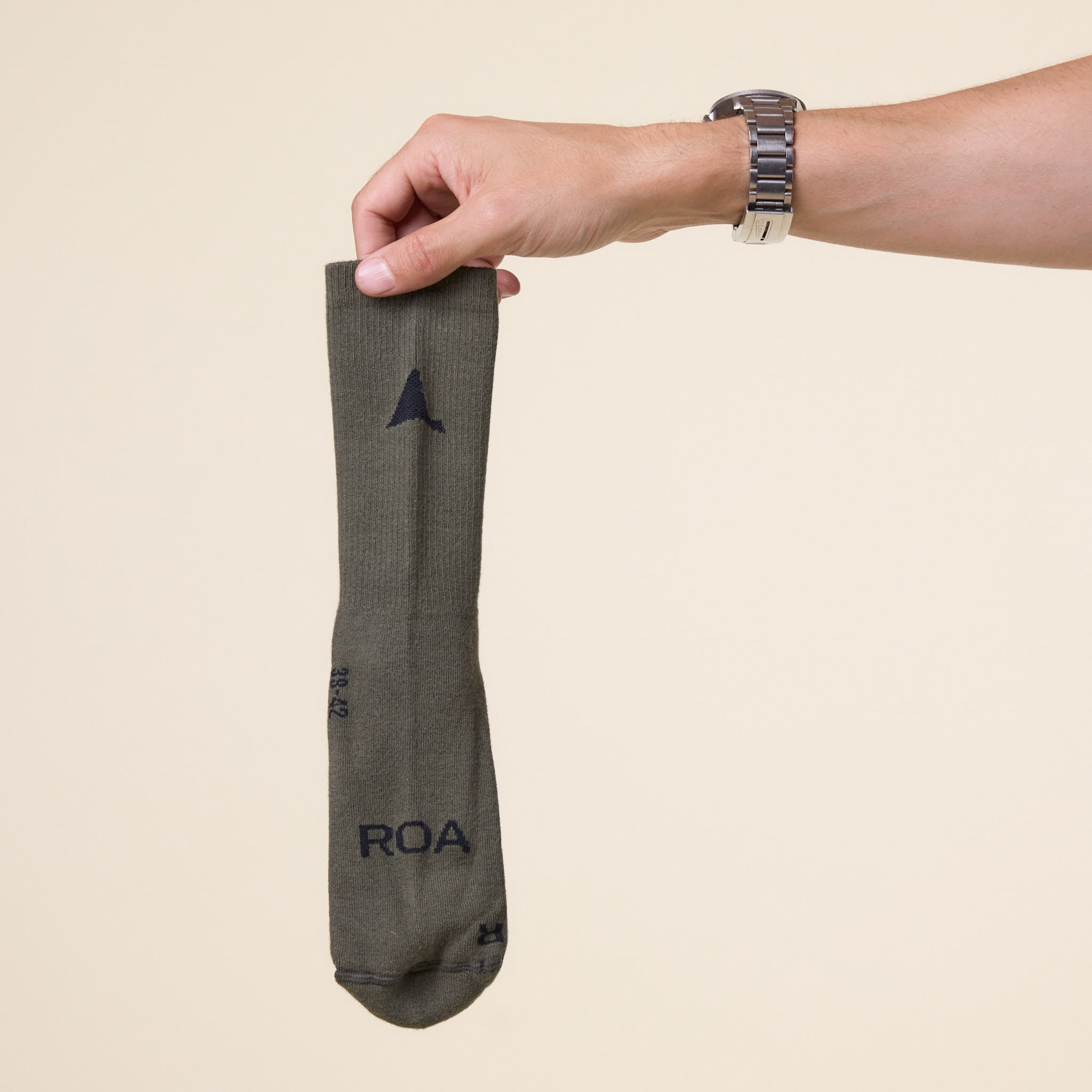 Roa Hiking - SS25 Logo Socks - Dark Olive