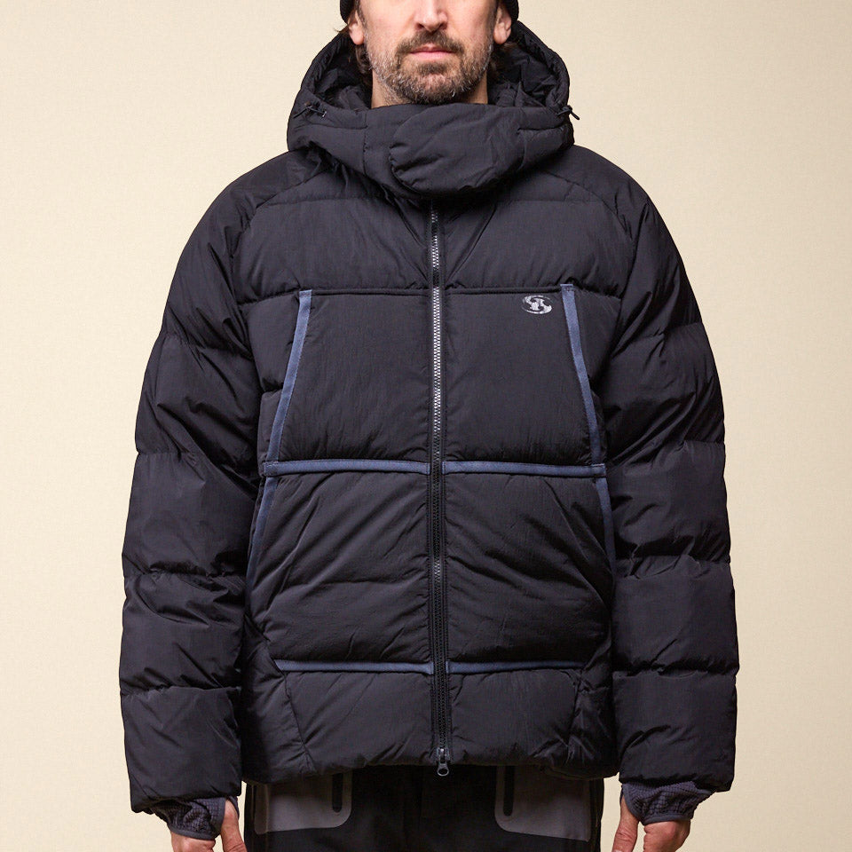 San San Gear - Taped Puffer Jacket - Black "SAN SAN gear stockists" "SAN SAN gear uk" "SAN SAN gear USA"