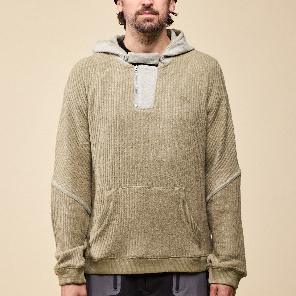 San San Gear - Ribbed Hoodie Knit - Beige "SAN SAN gear stockiest" "SAN SAN gear uk" "SAN SAN gear USA"