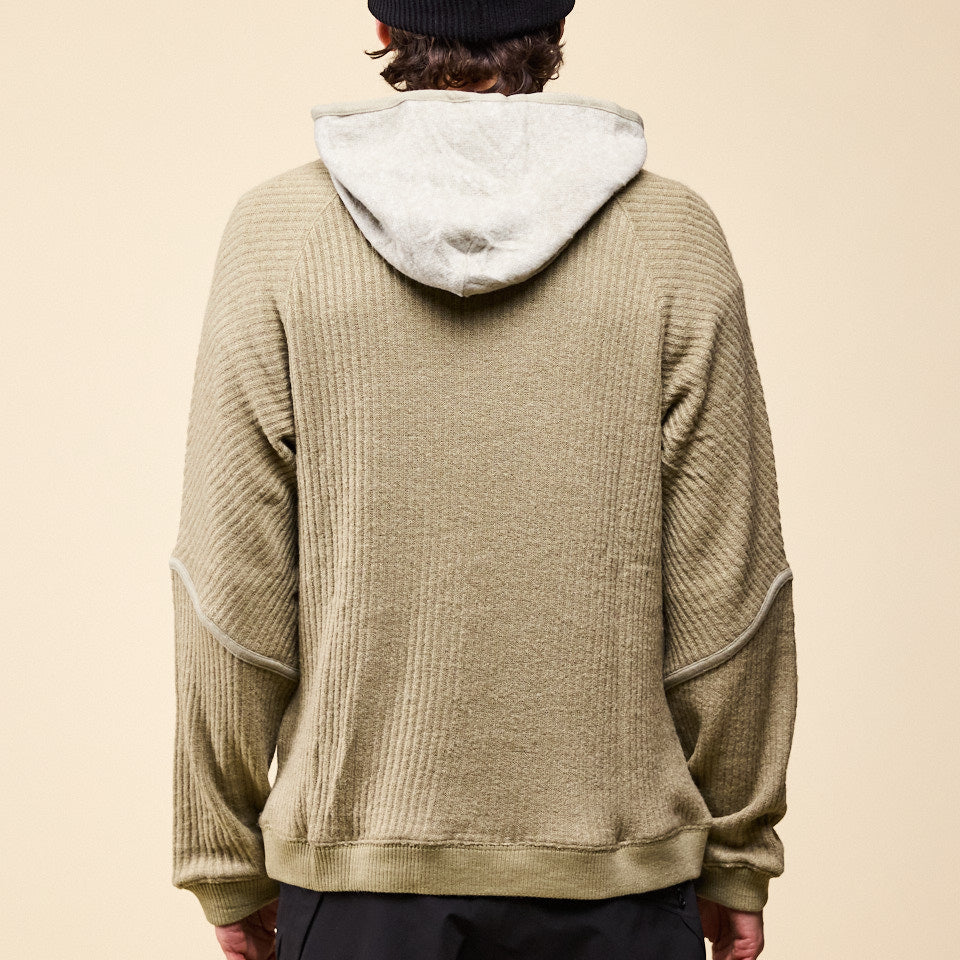 San San Gear - Ribbed Hoodie Knit - Beige "SAN SAN gear stockiest" "SAN SAN gear uk" "SAN SAN gear USA"