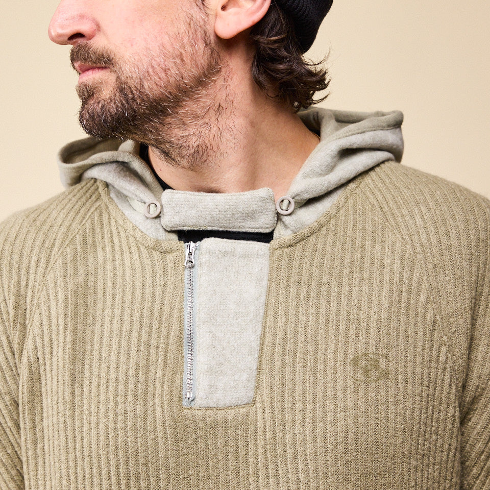 San San Gear - Ribbed Hoodie Knit - Beige "SAN SAN gear stockiest" "SAN SAN gear uk" "SAN SAN gear USA"