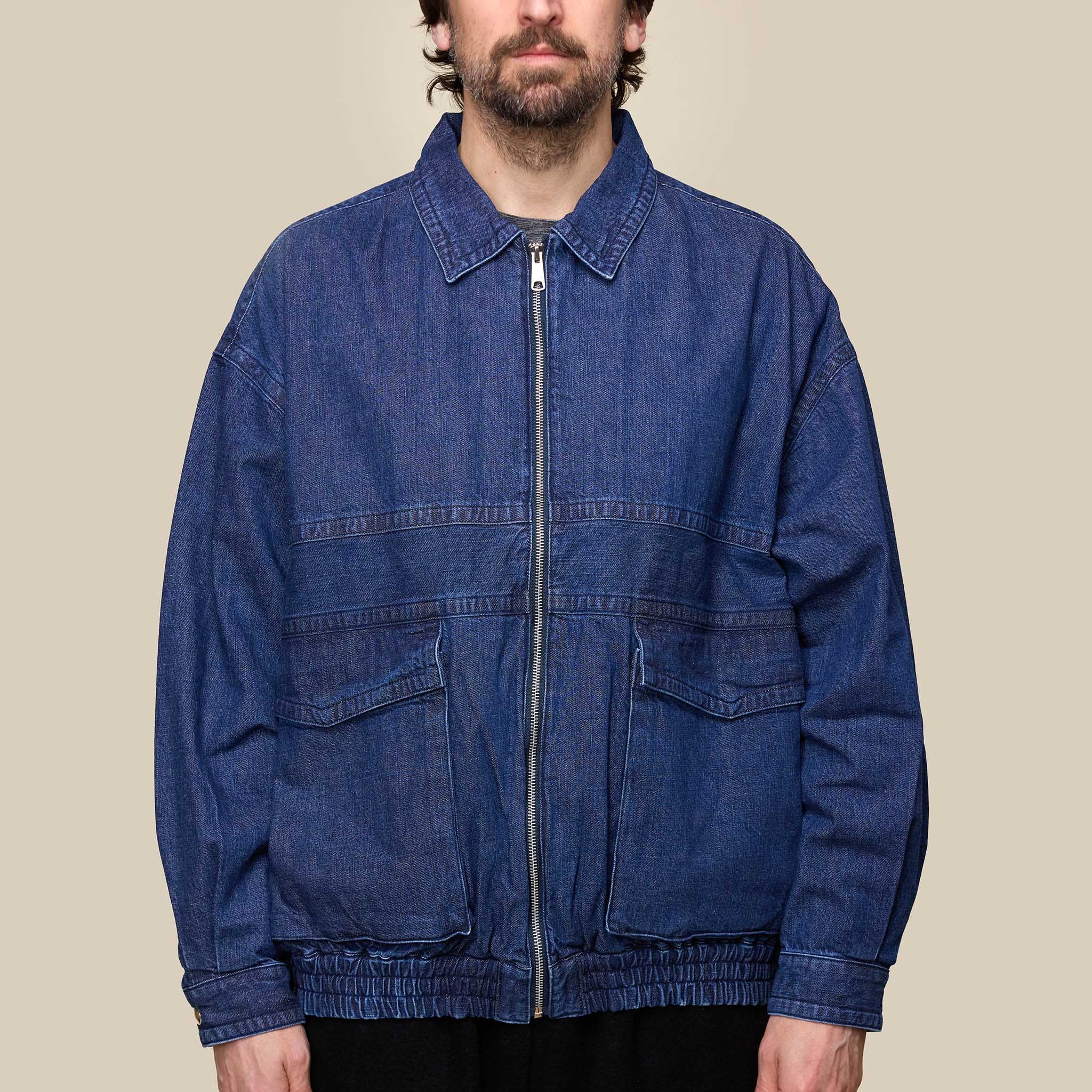 S.F.C Stripes For Creative - Washed Denim Blouson Jacket - Washed Blue