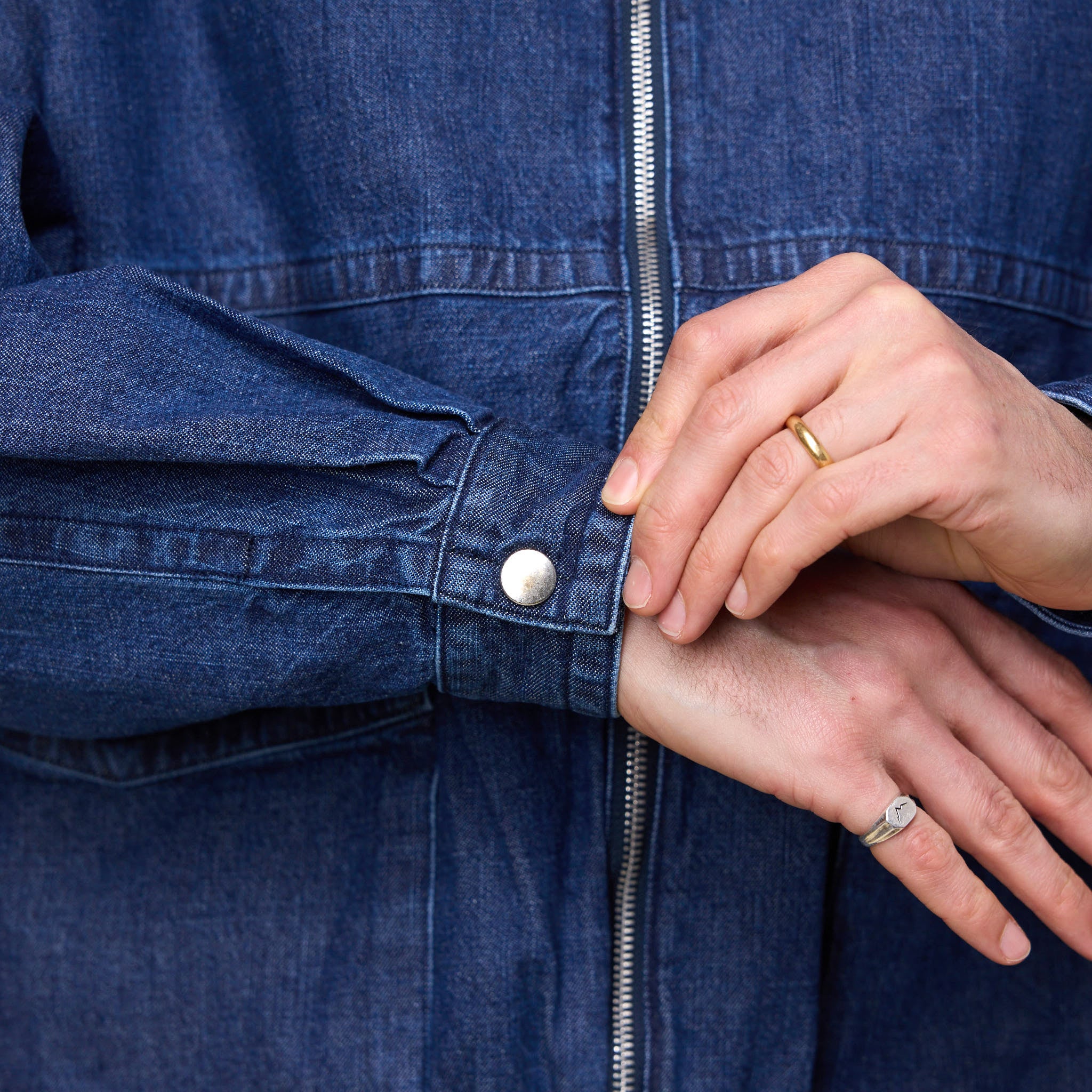 S.F.C Stripes For Creative - Washed Denim Blouson Jacket - Washed Blue