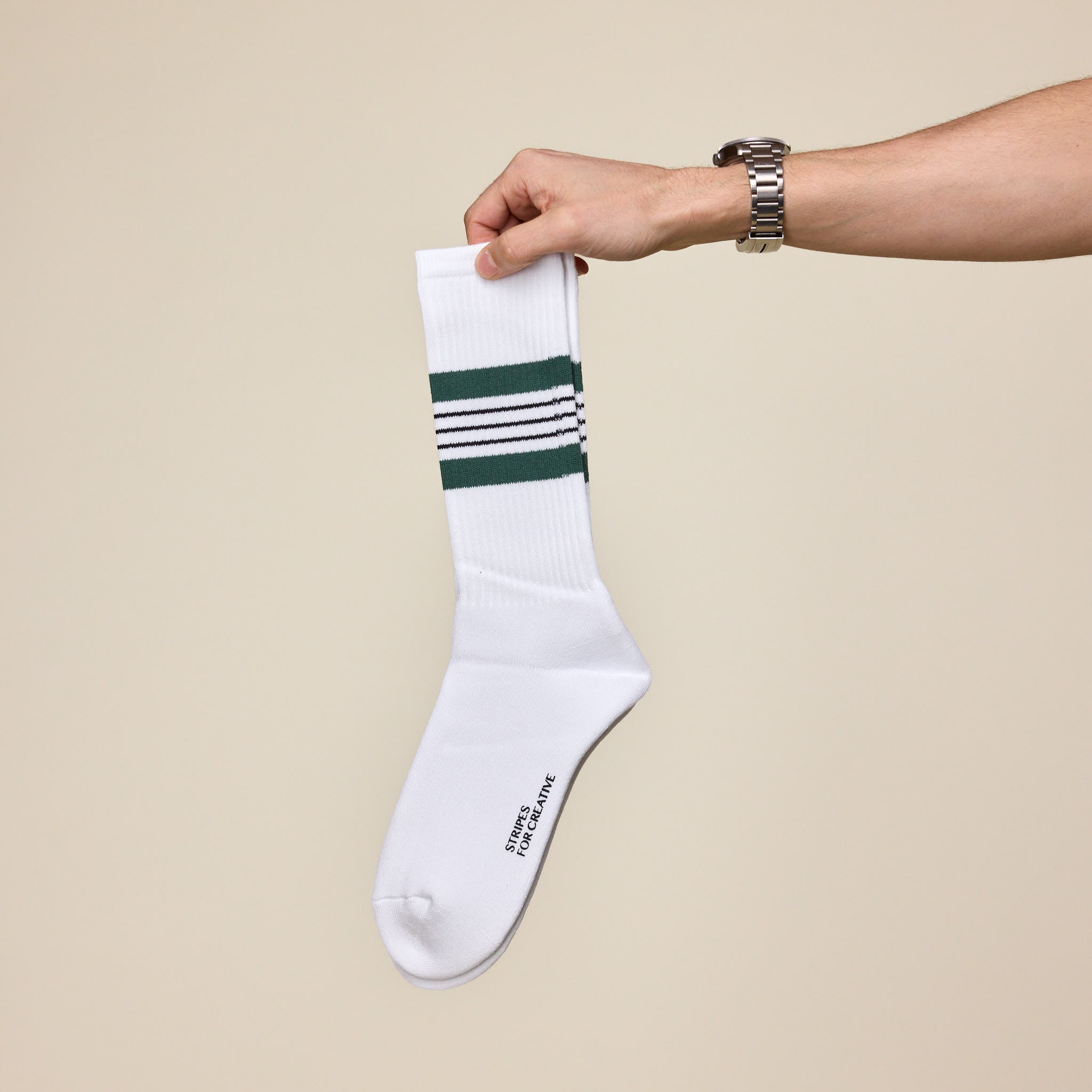 S.F.C Stripes For Creative - Side Stripe Socks - White Green