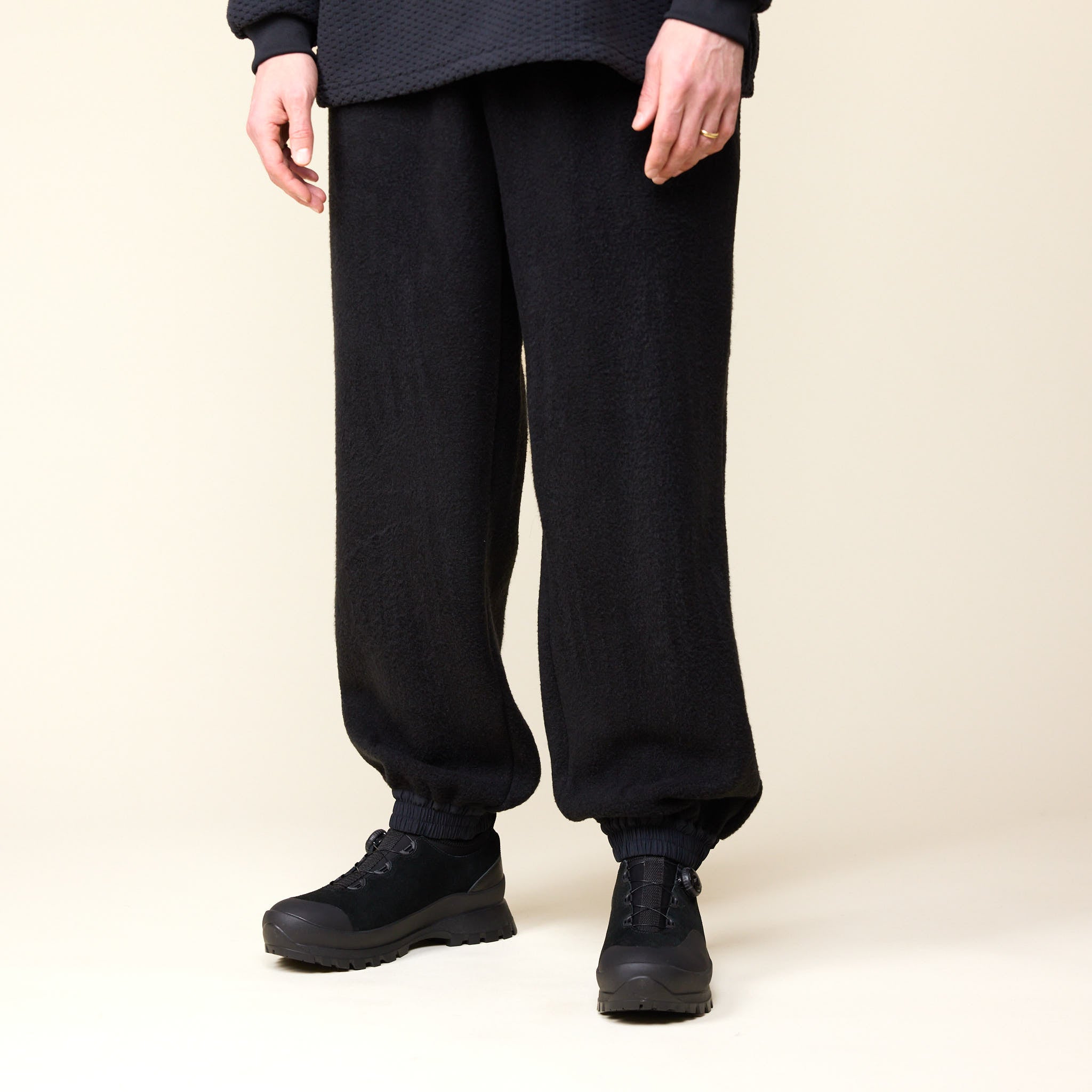 S.F.C Stripes For Creative - Sporty Wide Fleece Easy Pant - Black