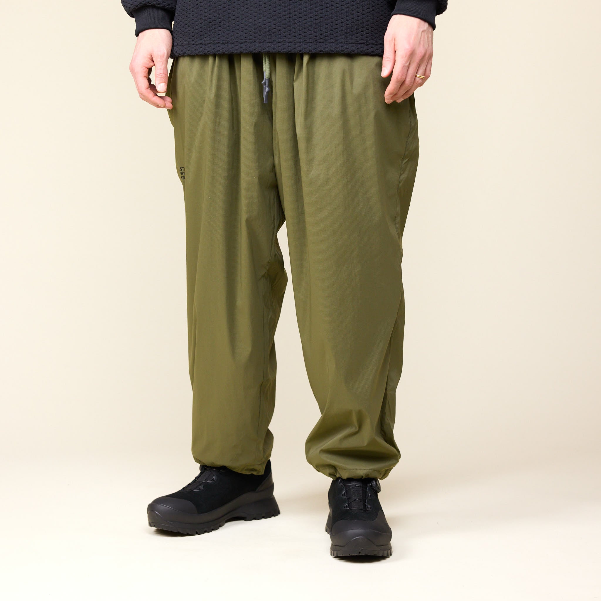 S.F.C Stripes For Creative - Sport Nylon Wide Pants - Olive