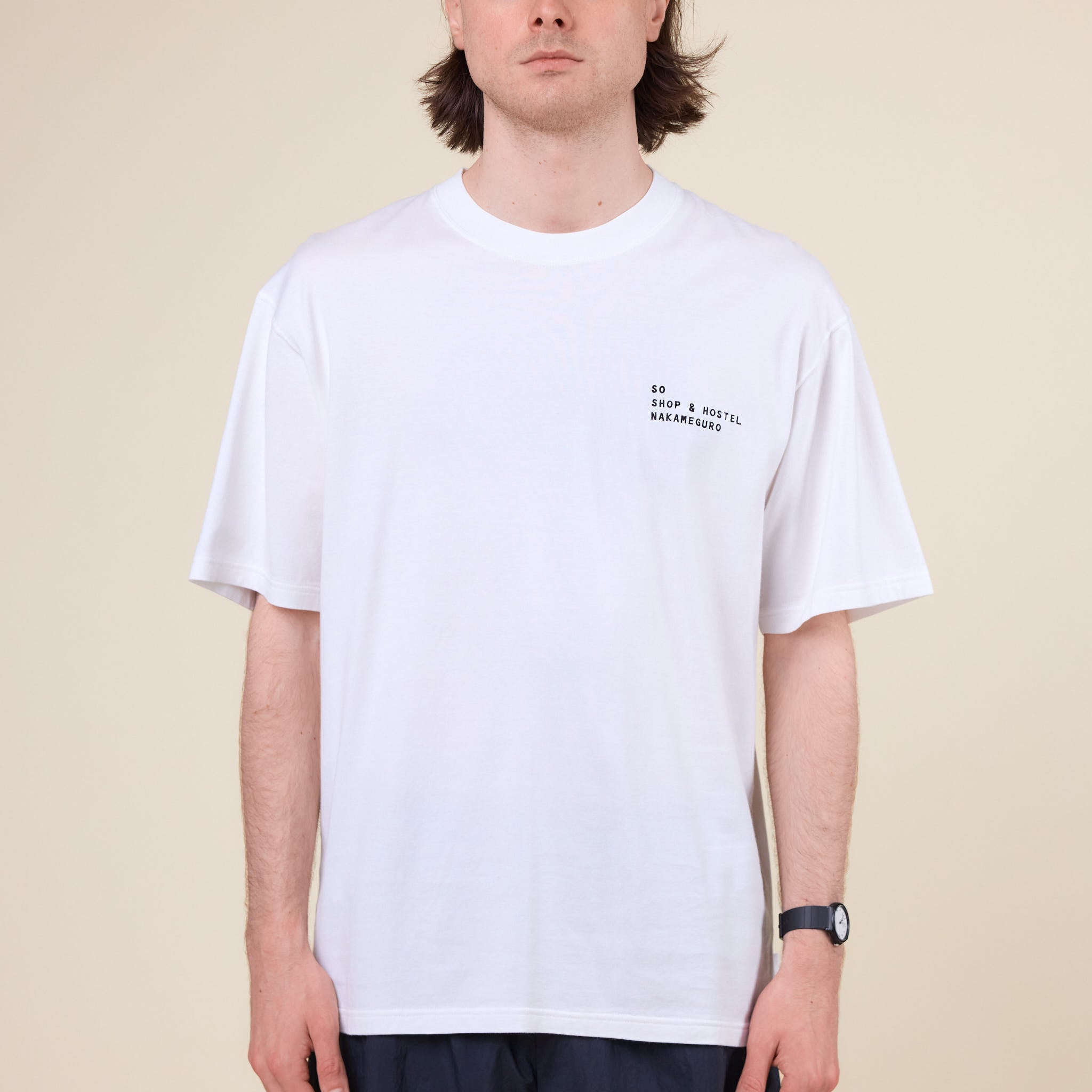 SO SHOP & HOSTEL NAKAMEGURO - Embroidered Logo T-Shirt - White