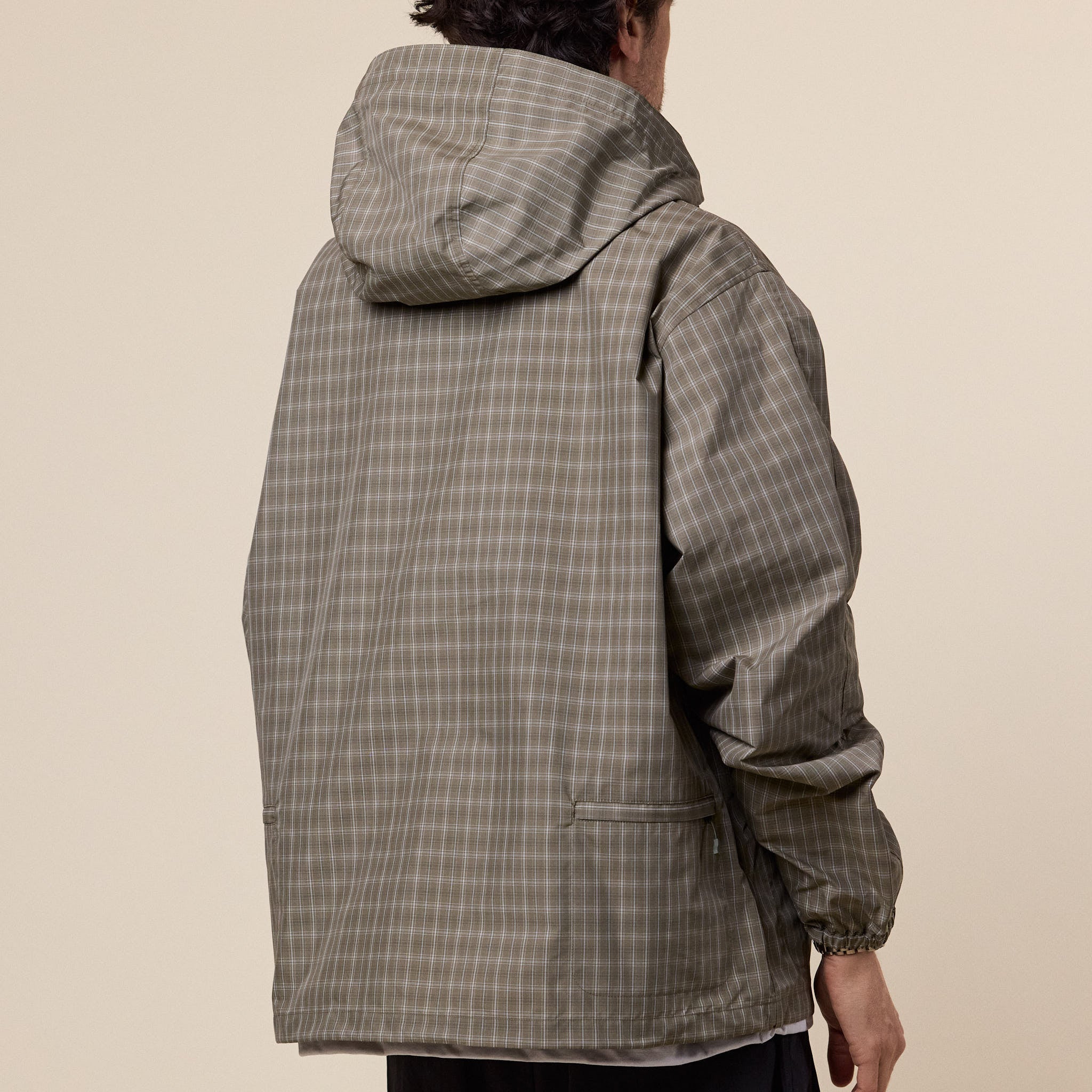 DAIWA Pier 39 - Tech Anorak Jacket Summer Plaid - Sage Grey