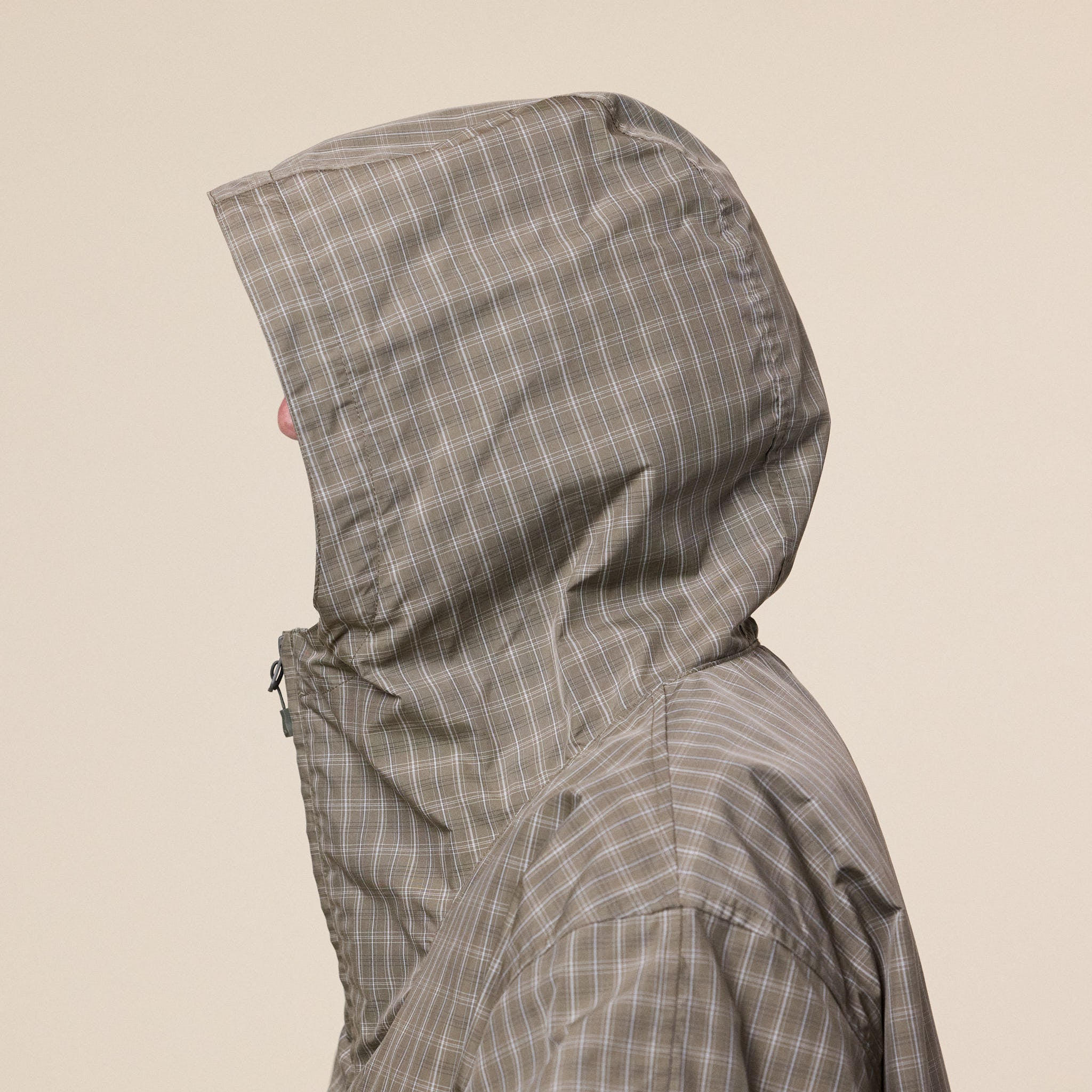 DAIWA Pier 39 - Tech Anorak Jacket Summer Plaid - Sage Grey