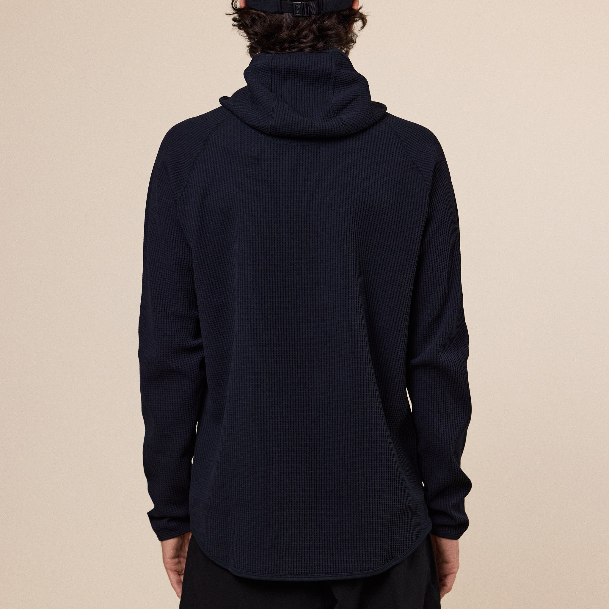 Goldwin - Waffle Long Sleeve Hoodie - Black