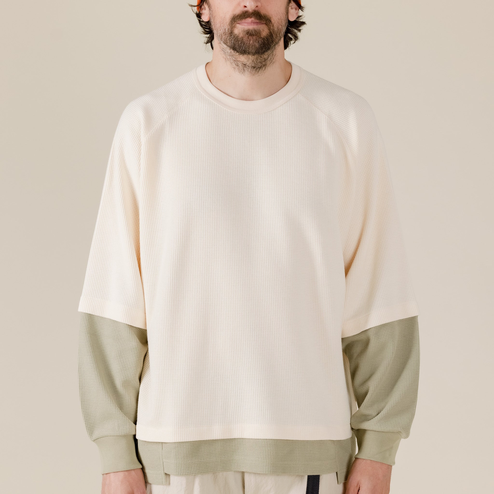 This Thing - Sage & Cream Pack Waffle L/S T-Shirt - Cream & Sage "This Thing Of Ours" "This Thing Of Ours Store"
