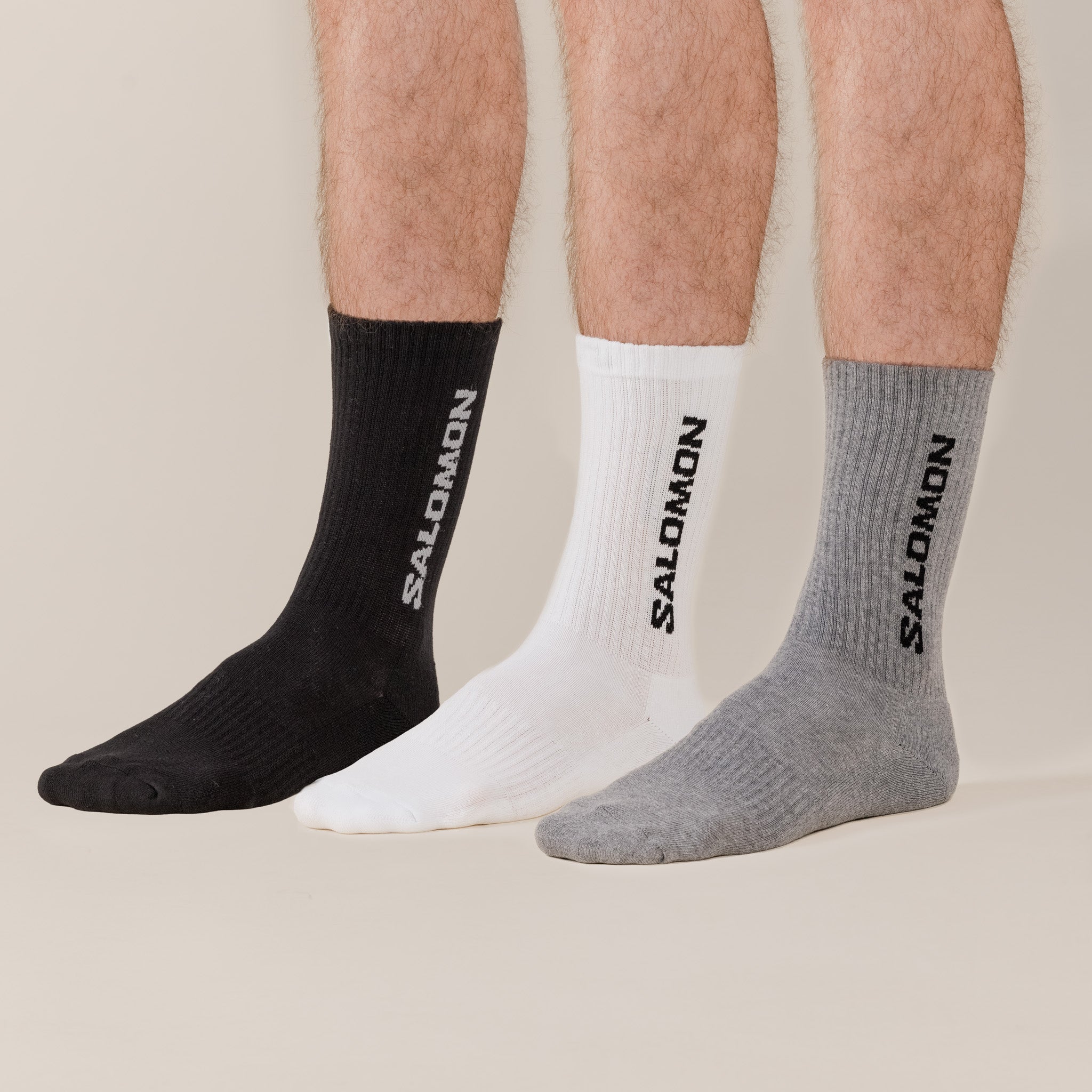 Salomon - Everyday Crew Sock 3 Pack - White/Black/Grey