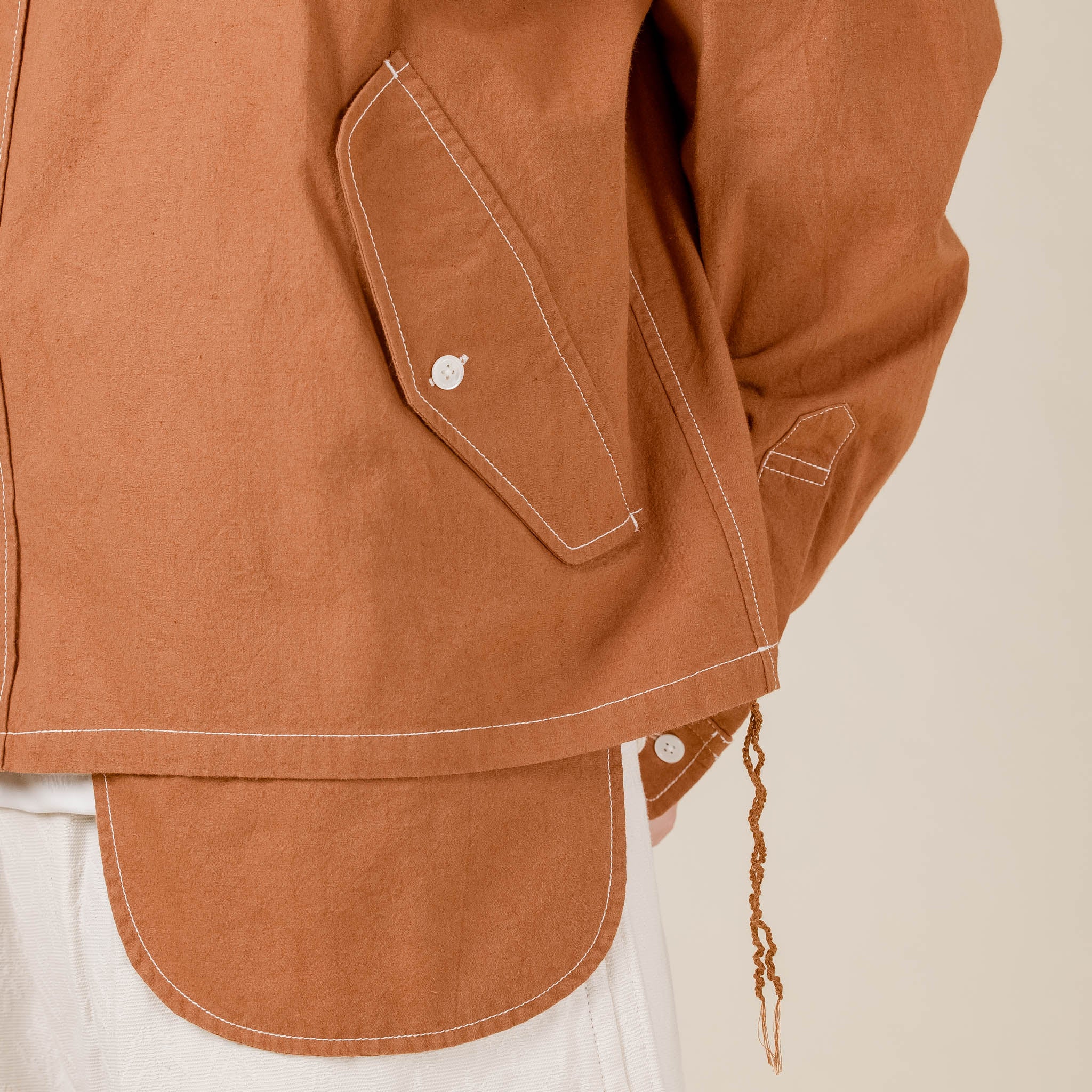 Merely Made - Vintage Nap Cropped Overshirt - Red Clay "merely made stockists" "merely made SS23" "merely made best price"
