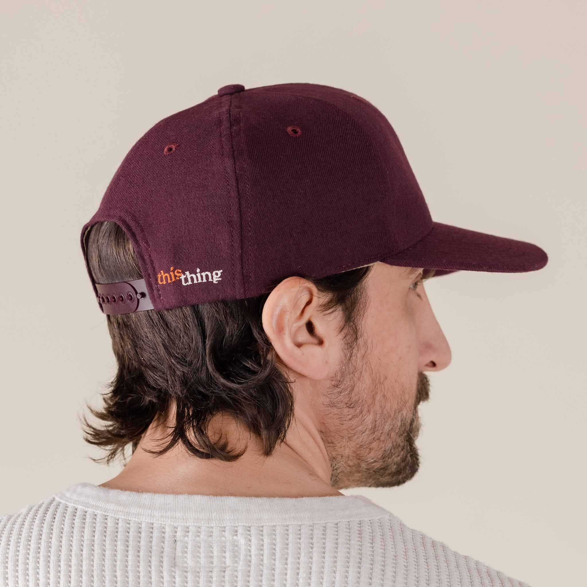 This Thing - 90s Athletic Cap - Burgundy Snapback