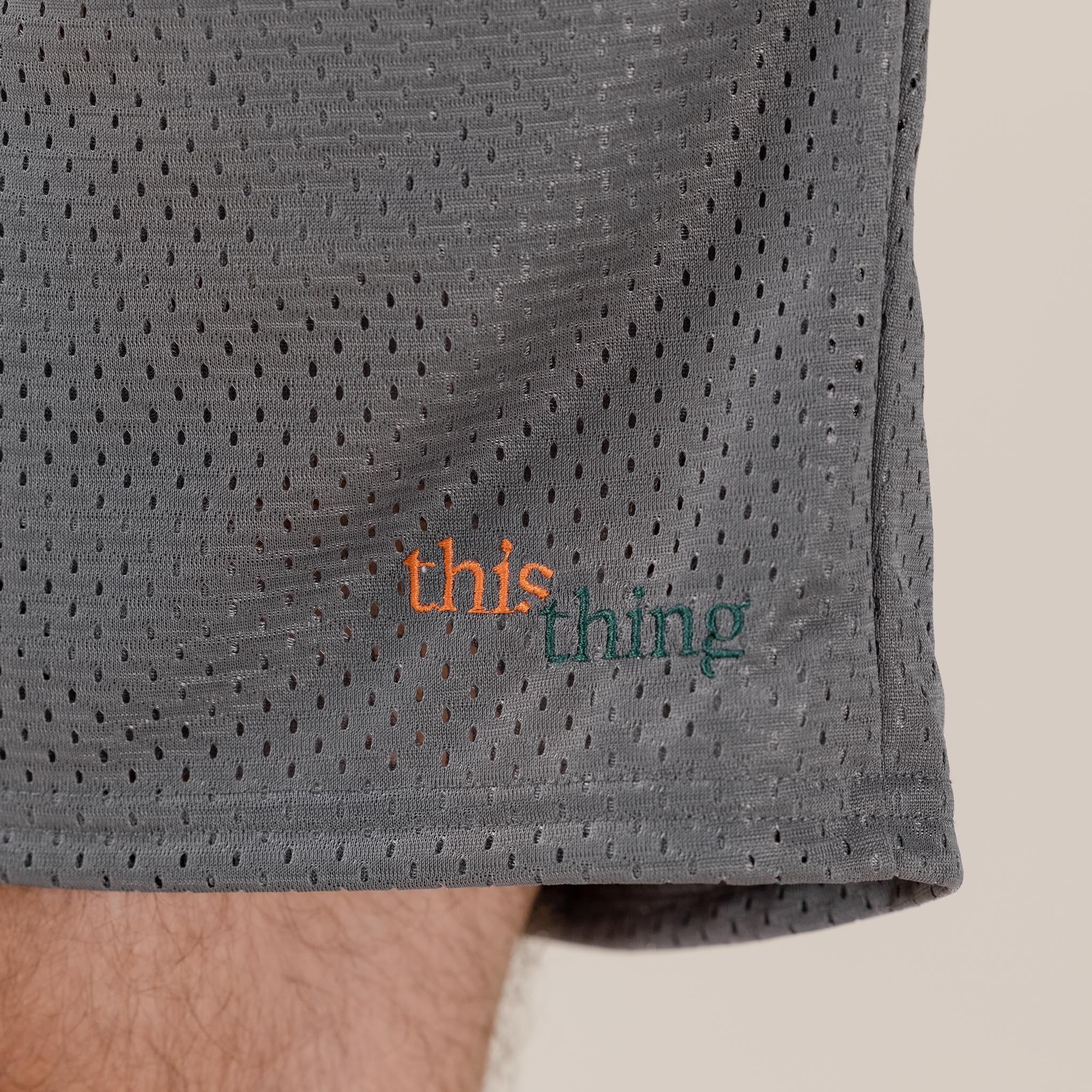 This Thing - Made in USA Mesh Shorts - Athletic Grey Basketball Mesh Shorts