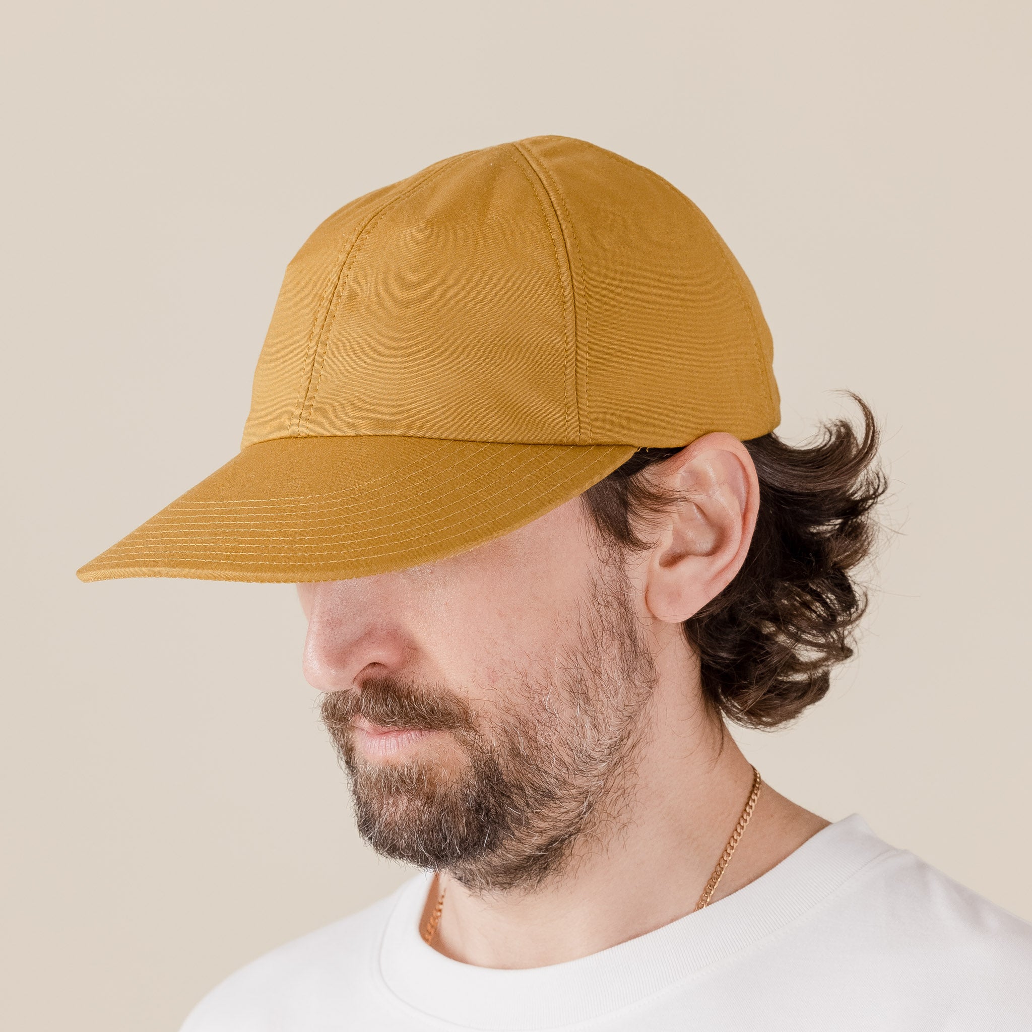 Found Feather - Classic 6 Panel Ventile Cap - Brown "found feather hats" "found feather stockists" "found feather Japan"